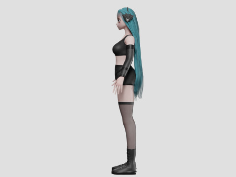 Basic sweet girl V37873 3D Model