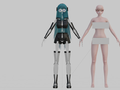 Basic sweet girl V37873 3D Model