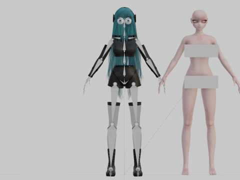 Basic sweet girl V37873 3D Model