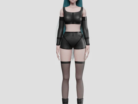Basic sweet girl V37873 3D Model