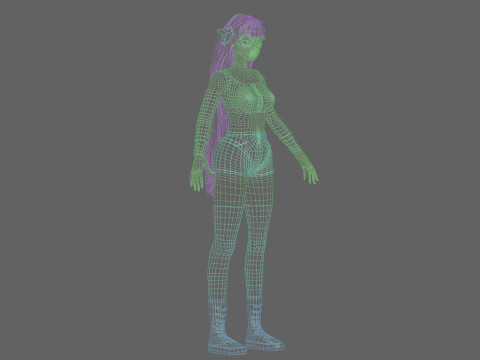 Basic sweet girl V37873 3D Model