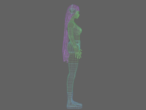 Basic sweet girl V37873 3D Model