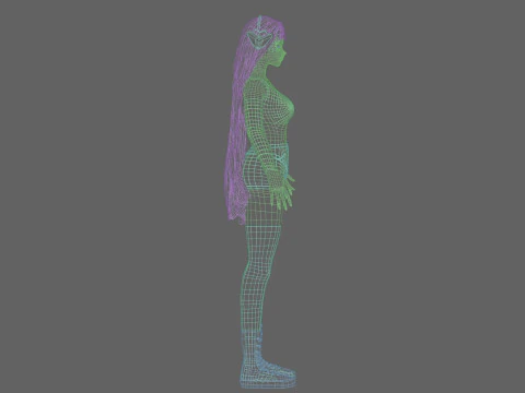 Basic sweet girl V37873 3D Model