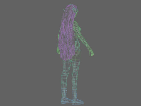 Basic sweet girl V37873 3D Model