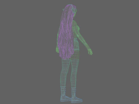 Basic sweet girl V37873 3D Model