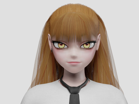 Beautiful anime girl V29152 3D Модель