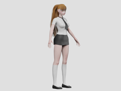 Beautiful anime girl V29152 3D Модель