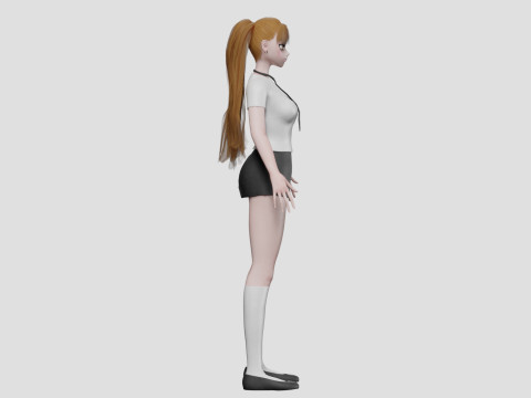 Beautiful anime girl V29152 3D Модель