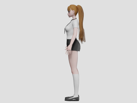 Beautiful anime girl V29152 3D Модель