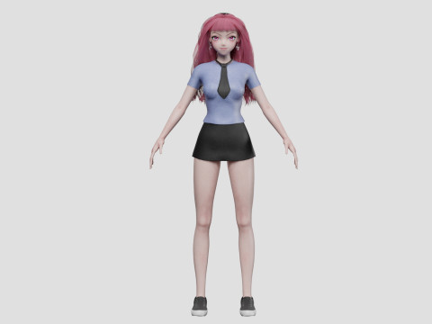 Beautiful Basic girl V35124 3D Model