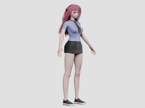 Beautiful Basic girl V35124 3D Model