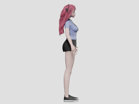 Beautiful Basic girl V35124 3D Model