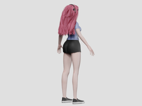 Beautiful Basic girl V35124 3D Model