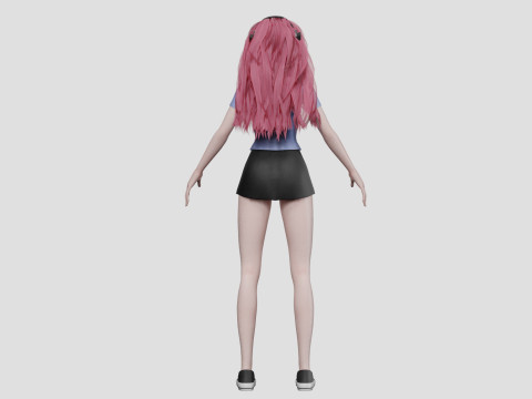 Beautiful Basic girl V35124 3D Model