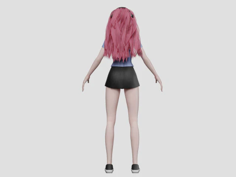 Beautiful Basic girl V35124 3D Model