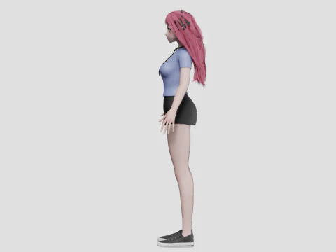 Beautiful Basic girl V35124 3D Model