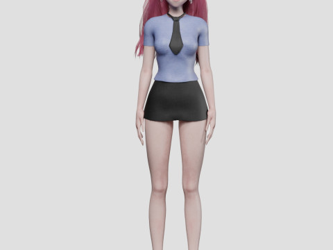 Beautiful Basic girl V35124 3D Model
