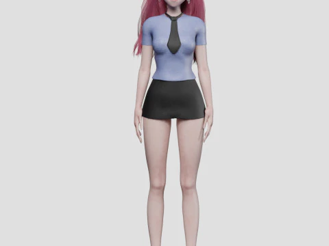 Beautiful Basic girl V35124 3D Model
