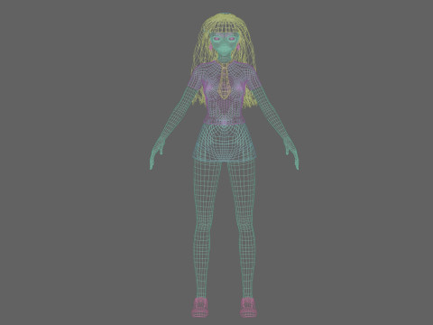 Beautiful Basic girl V35124 3D Model