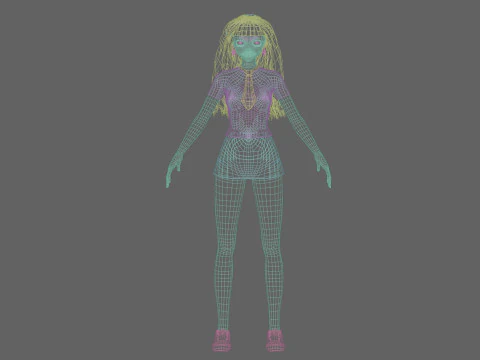 Beautiful Basic girl V35124 3D Model