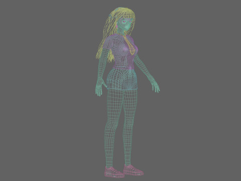 Beautiful Basic girl V35124 3D Model