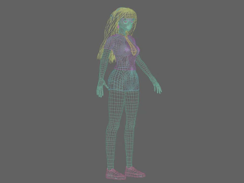 Beautiful Basic girl V35124 3D Model