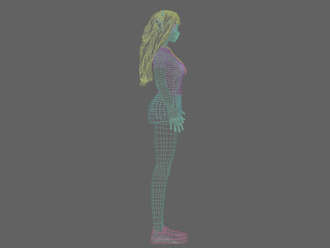 Beautiful Basic girl V35124 3D Model