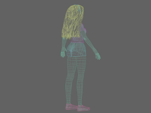 Beautiful Basic girl V35124 3D Model