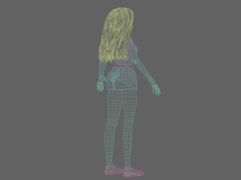 Beautiful Basic girl V35124 3D Model
