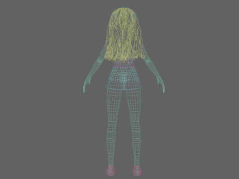 Beautiful Basic girl V35124 3D Model