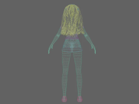 Beautiful Basic girl V35124 3D Model