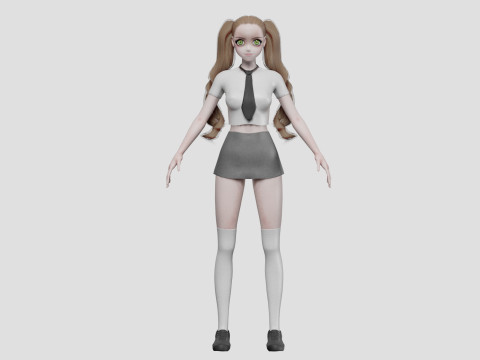 Beautiful cute girl V35332 3D Model
