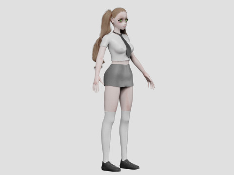 Beautiful cute girl V35332 3D Model