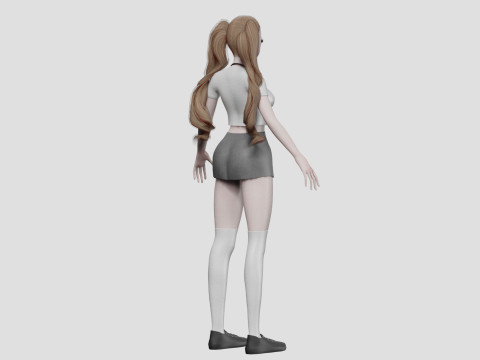 Beautiful cute girl V35332 3D Model