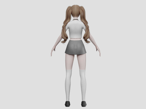 Beautiful cute girl V35332 3D Model