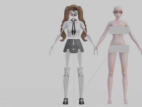 Beautiful cute girl V35332 3D Model