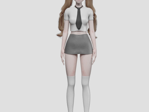 Beautiful cute girl V35332 3D Model