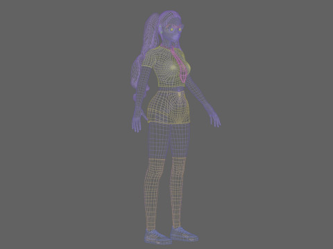 Beautiful cute girl V35332 3D Model