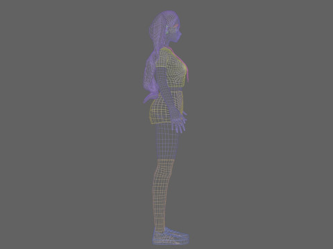 Beautiful cute girl V35332 3D Model
