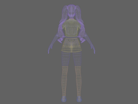 Beautiful cute girl V35332 3D Model