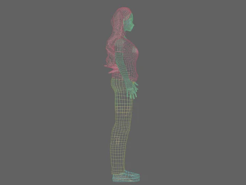 Cartoon anime girl V36497 3D Model