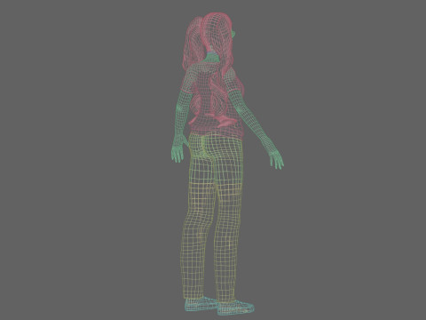 Cartoon anime girl V36497 3Dモデル