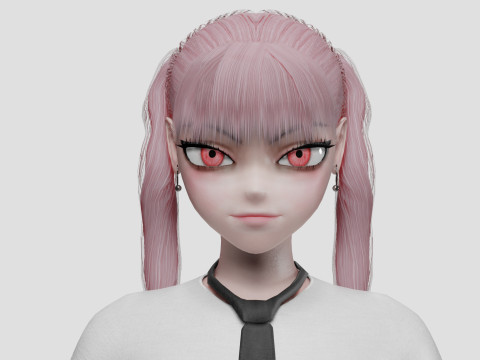 Cartoon cute girl V23195 3D Модель