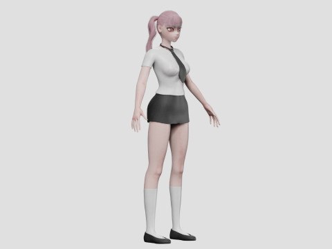 Cartoon cute girl V23195 3D Модель