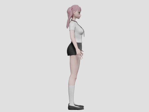 Cartoon cute girl V23195 3D Модель