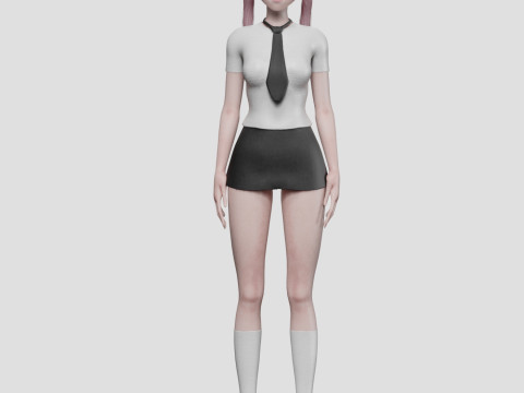 Cartoon cute girl V23195 3D Модель