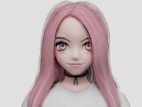 Classic Basic girl V28072 3D Model