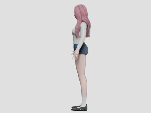Classic Basic girl V28072 3D Model