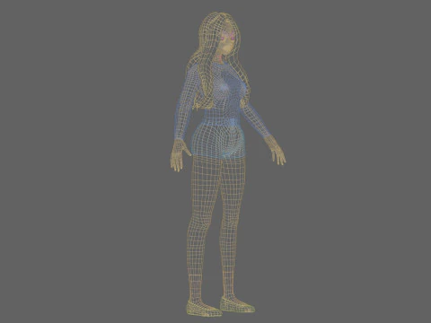Classic Basic girl V28072 3D Model