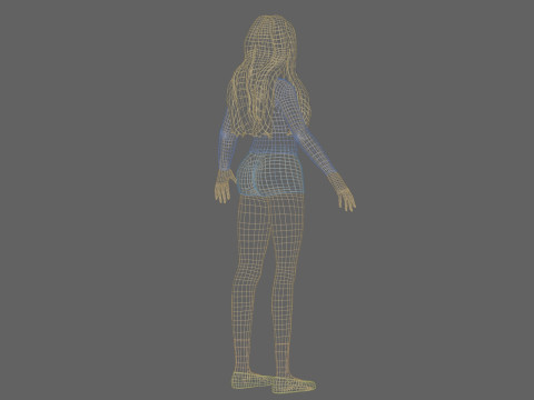 Classic Basic girl V28072 3D Модель